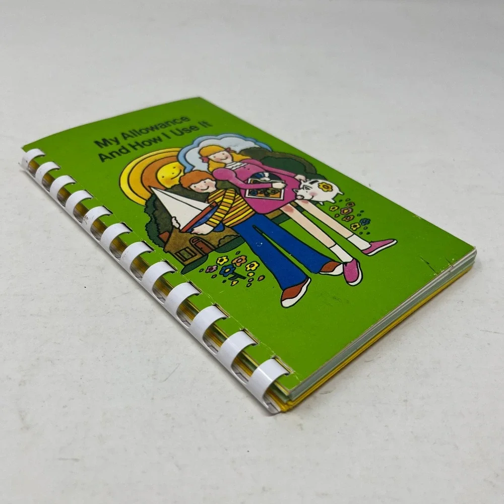 Vintage My Allowance And How I Use It Kids Money Tracker Spiral Notebook Journal